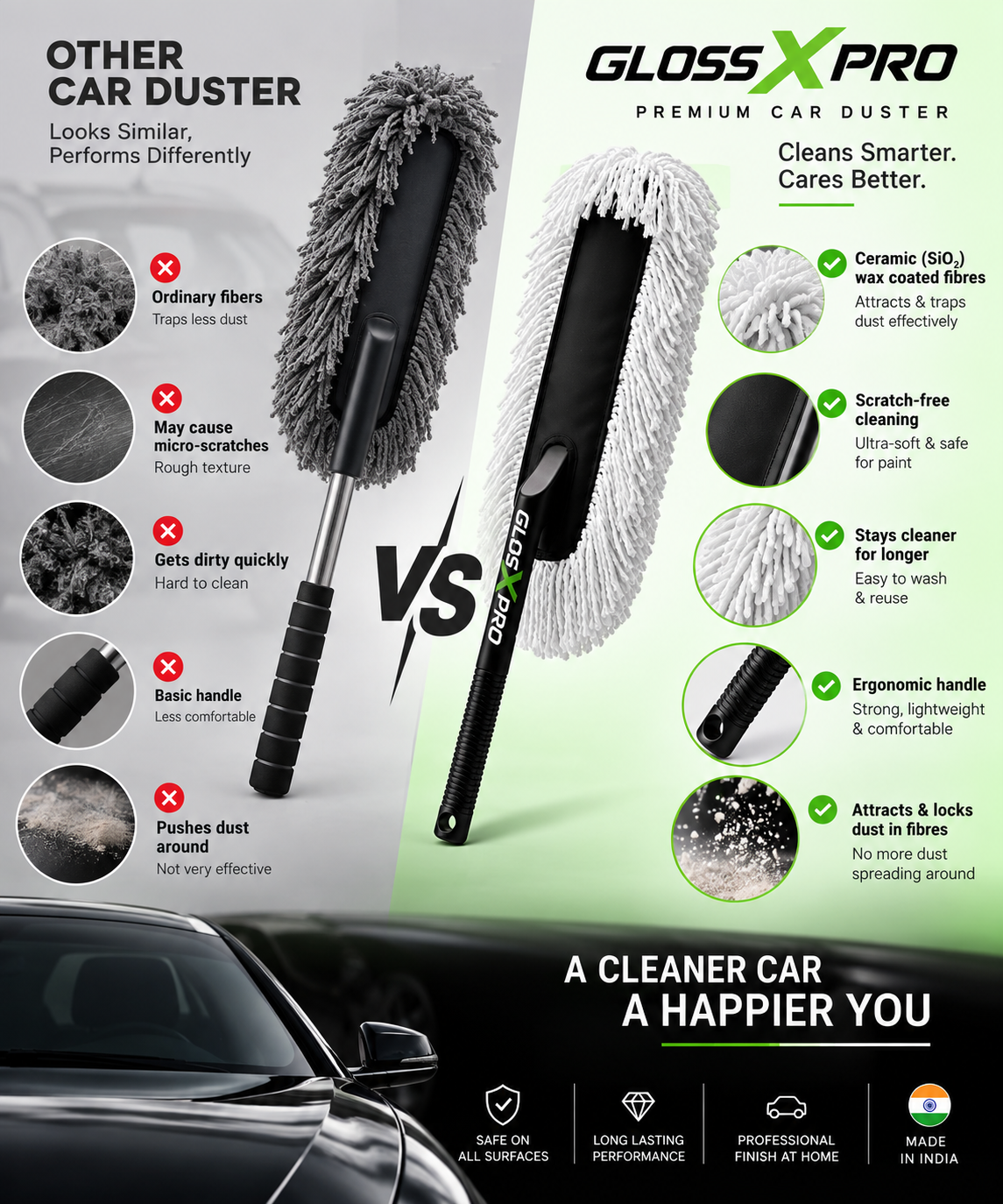 Wax Infused Car Duster(with Ceramic Wax infused fibers)